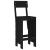 Taburete de bar, 2 buc., negru, 40x48,5x115,5 cm lemn masiv pin GartenMobel Dekor