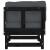 Canapele colțar cu perne, 2 buc., negru, lemn masiv de pin GartenMobel Dekor