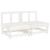 Canapele de mijloc cu perne, 2 buc., alb, lemn masiv de pin GartenMobel Dekor