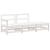 Set mobilier de grădină, 3 piese, alb, lemn masiv de pin GartenMobel Dekor