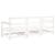 Set mobilier de grădină, 3 piese, alb, lemn masiv de pin GartenMobel Dekor