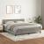 Pat box spring cu saltea, gri deschis, 180x200 cm, catifea GartenMobel Dekor