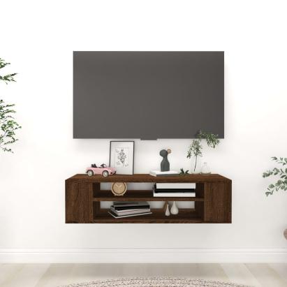 Dulap TV suspendat, stejar maro, 100x30x26,5 cm, lemn compozit GartenMobel Dekor