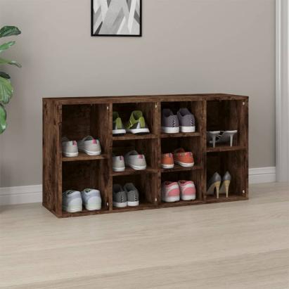 Bancă de pantofi, stejar fumuriu 103x30x54,5 cm lemn prelucrat GartenMobel Dekor