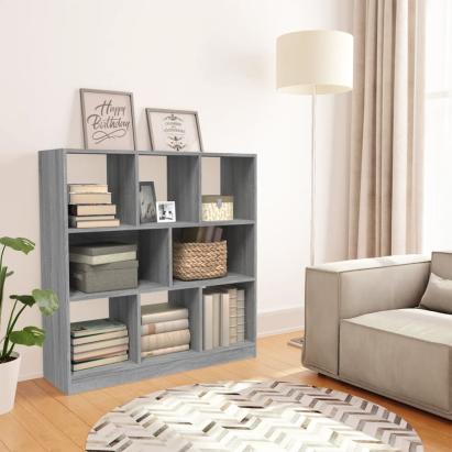 Bibliotecă, gri sonoma, 97,5x29,5x100 cm, lemn prelucrat GartenMobel Dekor