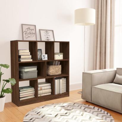 Bibliotecă, stejar maro, 97,5x29,5x100 cm, lemn prelucrat GartenMobel Dekor