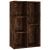 Bibliotecă/servantă, stejar afumat, 50x25x80 cm, lemn prelucrat GartenMobel Dekor