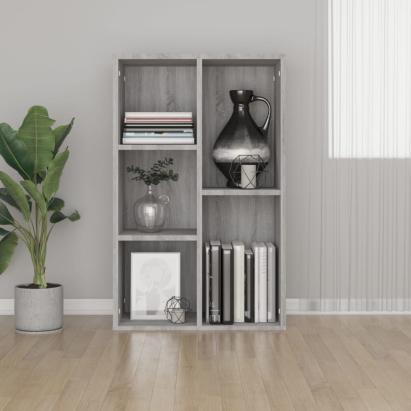 Bibliotecă/Servantă, gri sonoma, 50x25x80 cm, lemn prelucrat GartenMobel Dekor