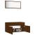 Set mobilier de baie, 2 piese, stejar maro, lemn prelucrat GartenMobel Dekor