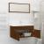 Set mobilier de baie, 2 piese, stejar maro, lemn prelucrat GartenMobel Dekor