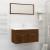 Set mobilier de baie, 2 piese, stejar maro, lemn prelucrat GartenMobel Dekor