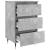 Noptiere, 2 buc., gri beton, 40x35x69 cm, lemn compozit GartenMobel Dekor