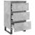 Noptiere, 2 buc., gri beton, 40x35x69 cm, lemn compozit GartenMobel Dekor