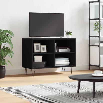 Comodă TV, negru, 69,5x30x50 cm, lemn compozit GartenMobel Dekor