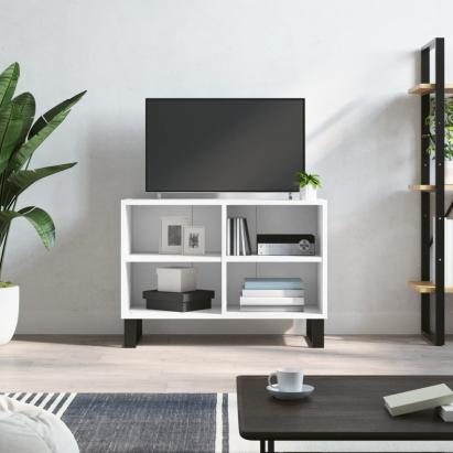 Comodă TV, alb, 69,5x30x50 cm, lemn compozit GartenMobel Dekor