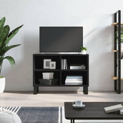 Comodă TV, negru, 69,5x30x50 cm, lemn compozit GartenMobel Dekor