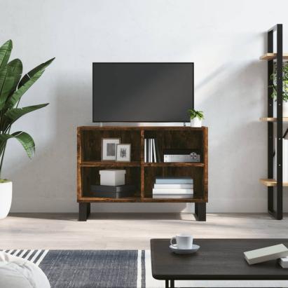 Comodă TV, stejar fumuriu, 69,5x30x50 cm, lemn compozit GartenMobel Dekor