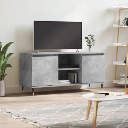 Comodă TV, gri beton, 104x35x50 cm, lemn compozit GartenMobel Dekor