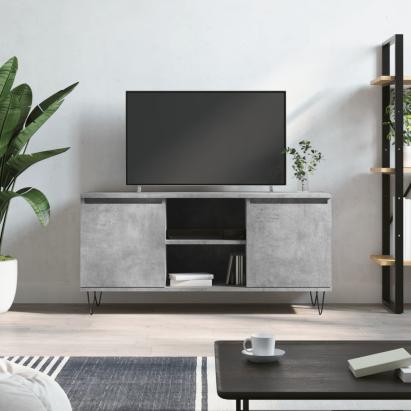 Comodă TV, gri beton, 104x35x50 cm, lemn compozit GartenMobel Dekor