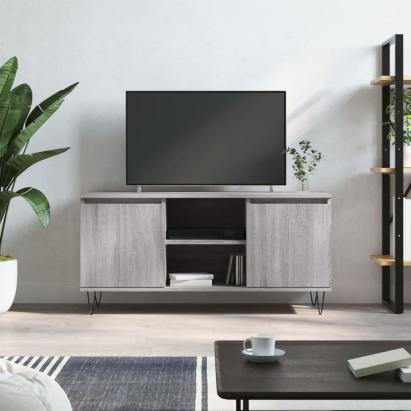 Comodă TV, gri sonoma, 104x35x50 cm, lemn compozit GartenMobel Dekor