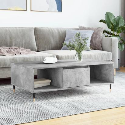 Masă de cafea, gri beton, 104x60x35 cm, lemn compozit GartenMobel Dekor