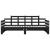 Pat extensibil de zi, negru, 2x(90x200) cm, lemn masiv pin GartenMobel Dekor