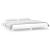 Cadru de pat cu LED, dublu, alb, 135x190 cm, lemn masiv GartenMobel Dekor
