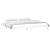 Cadru de pat cu LED, dublu, alb, 135x190 cm, lemn masiv GartenMobel Dekor
