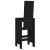 Scaune de bar, 2 buc., negru, 40x42x120 cm, lemn masiv de pin GartenMobel Dekor