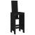Scaune de bar, 2 buc., negru, 40x42x120 cm, lemn masiv de pin GartenMobel Dekor