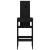 Scaune de bar, 2 buc., negru, 40x42x120 cm, lemn masiv de pin GartenMobel Dekor