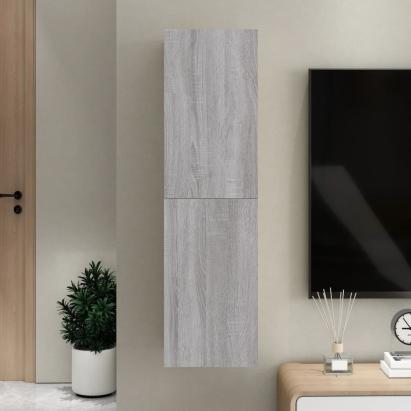 Dulap TV montat pe perete, gri sonoma, 30,5x30x110 cm GartenMobel Dekor