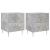 Noptiere, 2 buc., gri beton, 40x35x47,5 cm, lemn compozit GartenMobel Dekor