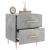 Noptiere, 2 buc., gri beton, 40x35x47,5 cm, lemn compozit GartenMobel Dekor