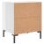 Noptiere, 2 buc., alb extralucios, 40x35x47,5 cm, lemn compozit GartenMobel Dekor