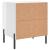 Noptiere, 2 buc., alb extralucios, 40x35x47,5 cm, lemn compozit GartenMobel Dekor