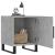 Noptiere, 2 buc., gri beton, 40x40x50 cm, lemn compozit GartenMobel Dekor