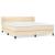 Pat box spring cu saltea, crem, 160x200 cm, material textil GartenMobel Dekor