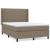 Pat continental cu saltea gri taupe 140x200 cm material textil GartenMobel Dekor