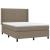 Pat continental cu saltea gri taupe 140x200 cm material textil GartenMobel Dekor