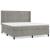 Pat box spring cu saltea, gri deschis, 180x200 cm, catifea GartenMobel Dekor