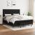 Pat box spring cu saltea, negru, 180x200 cm, catifea GartenMobel Dekor