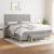 Pat continental cu saltea, gri deschis, 160x200 cm, textil GartenMobel Dekor