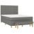 Pat box spring cu saltea, gri închis, 140x190 cm, textil GartenMobel Dekor