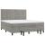 Pat box spring cu saltea, gri deschis, 180x200 cm, catifea GartenMobel Dekor