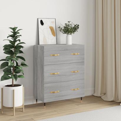 Servantă, gri sonoma, 69,5x34x90 cm, lemn compozit GartenMobel Dekor