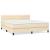 Pat box spring cu saltea, crem, 160x200 cm, material textil GartenMobel Dekor