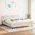 Pat box spring cu saltea, crem, 160x200 cm, material textil GartenMobel Dekor