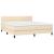 Pat box spring cu saltea, crem, 160x200 cm, material textil GartenMobel Dekor
