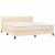 Pat box spring cu saltea, crem, 160x200 cm, material textil GartenMobel Dekor